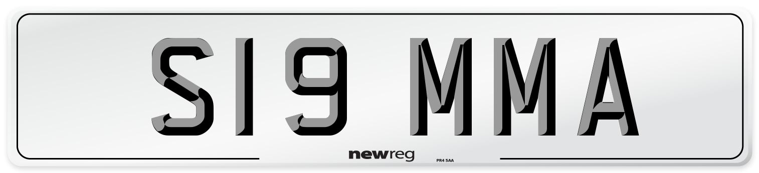 S19 MMA Number Plate from New Reg